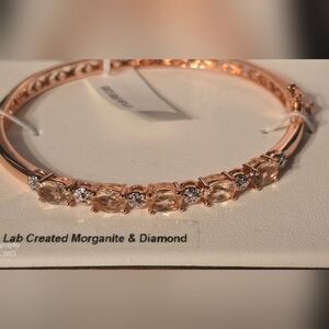 Rose Gold Morganite & Diamond Bracelet